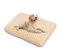 Waigg Kii Large Ultimate Dog Bed with Removable Cover Washable,Calming Pet Cushion Anti Anxiety Dogs Bed for Indoor Cat Mat Non-Slip Base (Yellow,M-53 * 36CM)
