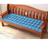 Waigg Kii Thick Garden Bench Cushion Pad 2/3 Seater,100/120cm Rectangle Cotton Garden Bench Seat Cushions Pad for Chaise/Swing/Outdoor/Indoor (100x40cm,Sky blue)