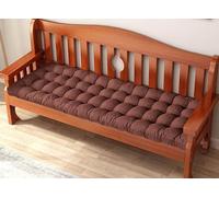 Waigg Kii Thick Garden Bench Cushion Pad 2/3 Seater,100/120cm Rectangle Cotton Garden Bench Seat Cushions Pad for Chaise/Swing/Outdoor/Indoor (110x40cm,Brown)