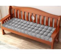 Waigg Kii Thick Garden Bench Cushion Pad 2/3 Seater,100/120cm Rectangle Cotton Garden Bench Seat Cushions Pad for Chaise/Swing/Outdoor/Indoor (110x40cm,Grey)