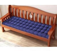 Waigg Kii Thick Garden Bench Cushion Pad 2/3 Seater,100/120cm Rectangle Cotton Garden Bench Seat Cushions Pad for Chaise/Swing/Outdoor/Indoor (110x40cm,Blue)