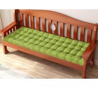 Waigg Kii Thick Garden Bench Cushion Pad 2/3 Seater,100/120cm Rectangle Cotton Garden Bench Seat Cushions Pad for Chaise/Swing/Outdoor/Indoor (45x45cm,Green)