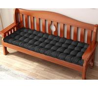 Waigg Kii Thick Garden Bench Cushion Pad 2/3 Seater,100/120cm Rectangle Cotton Garden Bench Seat Cushions Pad for Chaise/Swing/Outdoor/Indoor (120x50cm,Black)