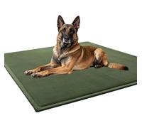 Waigg Kii Washable Dog Bed Mat for Medium/Large Dogs,Ultra Soft Dog Beds Crate Pad,Non-slip Deluxe Kennel Beds Sleeping Mat for Large Jumbo Medium Small Dogs (Dark green,60 * 150CM)