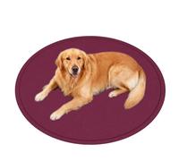 Waigg Kii Washable Round Dog Bed Mat for Medium/Large Dogs,Ultra Soft Calming Dog Beds Donut Crate Pad,Non-slip Deluxe Kennel Beds Sleeping Mat for Large Jumbo Medium Small Dogs (Red,150CM)