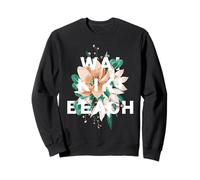 Waikiki Beach Floral Design Waikiki Honolulu Oahu Hawaii Sweatshirt