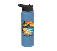 Waikiki Beach Hawaii Stainless Steel Insulated Water Bottle