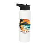 Waikiki Beach Hawaii Stainless Steel Insulated Water Bottle