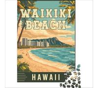 Waikiki Beach in Hawaii jigsaws for adults1000 pieces | gentle relaxing activity for patients to pass the time quietly while recovering at home from illness50x75cm