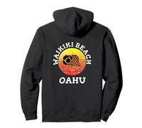 Waikiki Beach Oahu Hawaii with Sun Pullover Hoodie