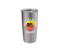 Waikiki Beach Oahu Hawaii with Sun Stainless Steel Insulated Tumbler