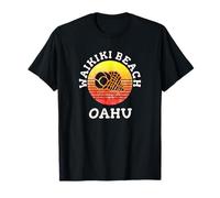 Waikiki Beach Oahu Hawaii with Sun T-Shirt