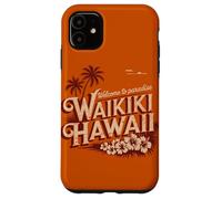 Waikiki Hawaii Welcome to Paradise Vintage Retro Design Case for iPhone 11