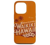 Waikiki Hawaii Welcome to Paradise Vintage Retro Design Case for iPhone 13 Pro