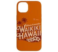 Waikiki Hawaii Welcome to Paradise Vintage Retro Design Case for iPhone 14 Plus