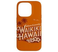 Waikiki Hawaii Welcome to Paradise Vintage Retro Design Case for iPhone 14 Pro