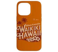 Waikiki Hawaii Welcome to Paradise Vintage Retro Design Case for iPhone 14 Pro Max