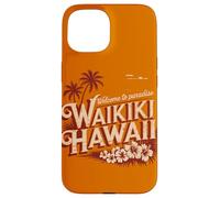 Waikiki Hawaii Welcome to Paradise Vintage Retro Design Case for iPhone 15