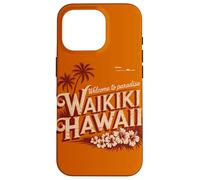 Waikiki Hawaii Welcome to Paradise Vintage Retro Design Case for iPhone 16 Pro