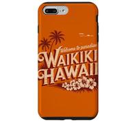 Waikiki Hawaii Welcome to Paradise Vintage Retro Design Case for iPhone 7 Plus/8 Plus