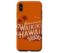 Waikiki Hawaii Welcome to Paradise Vintage Retro Design Case for iPhone XS Max