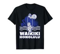 Waikiki Honolulu South Shore Oahu Hawaii Vacation Souvenir T-Shirt