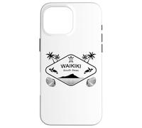 Waikiki South Seas Sea Turtle Palms Hawaii Island Aloha Case for iPhone 16 Pro Max