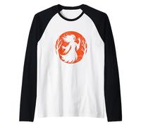 Wailing Spirit Halloween Moon Raglan Baseball Tee