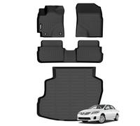 Wailtnb- for Toyota Corolla 2009-2013 Floor Mat Cargo Liner All Weather Floor Liner Car Mat for Corolla Custom Fit Automotive Full Set Accessories