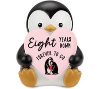 wainvniaw Penguin Love 8 Year Anniversary Decor Gift for Boyfriend or Girlfriend, 8th Eighth Wedding Anniversary Mini Cute Romantic Penguin Gifts for Him Her Husband Wife Together Keepsake Wgg21