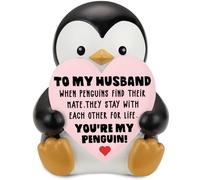 wainvniaw to My Husband Mini Cute Penguin, Gifts for Husband from Wife, Funny Wedding Anniversary Birthday Gifts for Him Husband Men, Romantic I Love You Gift for Valentine Christmas Cute Decor Wgg1