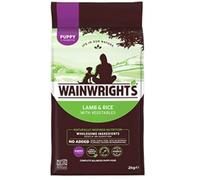Wainwright's Complete Dry Puppy Food Lamb and Brown Rice 2kg Nutritious Combined with Wet Food Pouch, Delicious, Easily Digested And Hypo-Allergenic For Puppies 2-18Months