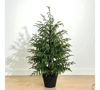 Waipfaru 3FT Small Christmas Tree, Real Touch Norfolk Pine Tree, Artificial Christmas Tree Potted for Indoor Outdoor Home Front Porch Christmas Decor