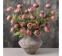 Waipfaru 6 Pcs 27" Faux Peonies Artificial Flowers for Vase, Pink Flowers