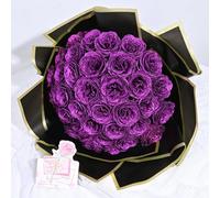 Waipfaru Glitter Roses Bouquet, DIY Fake Glitter Flowers Bouquet, Everlasting Shiny Artificial Rose Bouquet, Anniversary, Engagement, Wedding，36 Roses