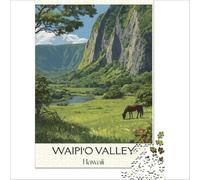 Waipiʻo Valley jigsaw 1000 pieces for adults | a relaxed activity for couples on a first date to enjoy together while getting to know each other to enjoy at home38x52cm