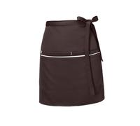 Waist Apron, Waitress Aprons with 2 Pockets, Waiter Server Short Half Cloth Apron for Women Men, Aprons for Kitchen Cooking Baking Restaurant Cafe Bar (Brown)