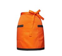 Waist Apron with 2 Pockets for Women Men, Short Half Apron, Kitchen Cooking Chef Apron, Waiter Waitress Apron, Catering Serving Working Aprons for Restaurant Cafe Bar Home Gardening (Orange & Black)