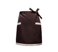 Waist Apron with 2 Pockets for Women Men, Short Half Apron, Kitchen Cooking Chef Apron, Waiter Waitress Apron, Catering Serving Working Aprons for Restaurant Cafe Bar Home Gardening (Coffee & White)