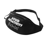 Waist Bag Avoid Negativity Funny Math Fashion Belt Bag Pouch With Headphone Hole Waistpacks For Travel Cycling Sport 14X35Cm