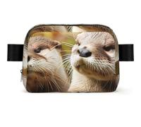 Waist Bag Bumbag Crossbody Bag with Adjustable Strap Sling Bag Chest Bag | Cute Otter Printed Waist Pack Crossbody Fanny Pack For Hiking Running Men Women