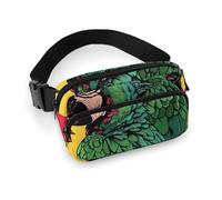 Waist Bag Crossbody Bag with Multiple Pockets Travel Two Red Parrots Printed Chest Bag Fanny Pack