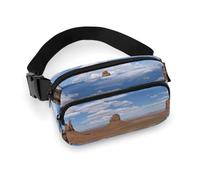 Waist Bag Crossbody Bag with Multiple Pockets Travel Vast Desert Landscape Printed Chest Bag Fanny Pack