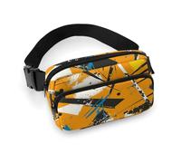 Waist Bag Crossbody Bag with Multiple Pockets with Adjustable Strap Travel Urban Graffiti Style Printed Chest Bag Fanny Pack for Men Women for Sports, style, 20x13cm, Belt Bag