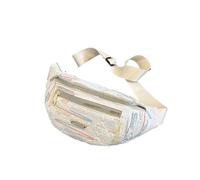Waist Bag Crossbody Fanny Pack Sports Festival Workout Traveling Running Casual Wallets Phone Belt Bags for Running Walking Travel(White)