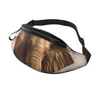 Waist Bag Elephant Family Foldable Walking Bags Unisex Waistpacks For Running Men Dog Walking 14X35Cm