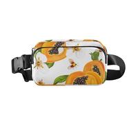 Waist Bag Fanny Pack, Bum Belt Bags, Fresh Boysenberry Fruit White, Waterproof Croose Body Purse for Travel Work, Color02, One Size