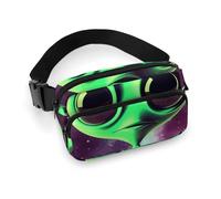 Waist Bag, Green Alien Printed Waist Bag,universal Waist Bag,portable Waist Bag,durable Waist Bag,thickened Waist Bag, Green Alien, 20x13cm, Modern