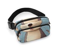 Waist Bag, Hairy Ferret Printed Waist Bag,universal Waist Bag,portable Waist Bag,durable Waist Bag,thickened Waist Bag, Hairy Ferret, 20x13cm, Modern