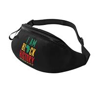 Waist Bag I Am Black History Unisex Belt Bag Pouch Foldable Sports Waist Pouch For Commuting Fit Work 14X35Cm
